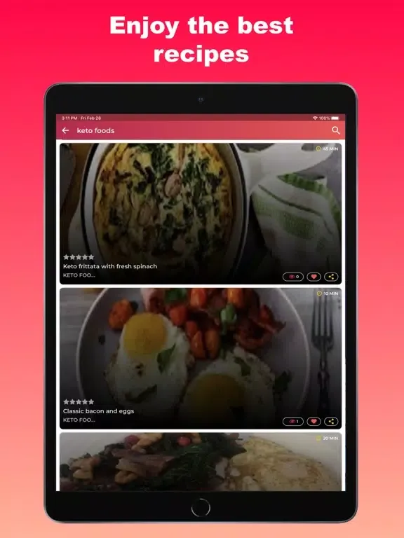 Keto Breakfast iPad  Screenshots