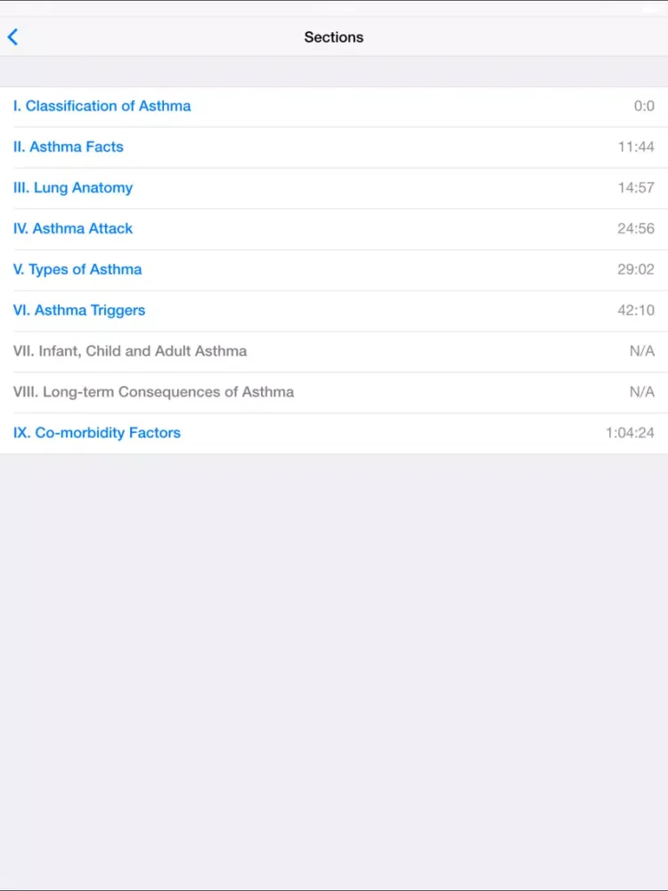 Tangkapan skrin AE-C® Lectures iPad 