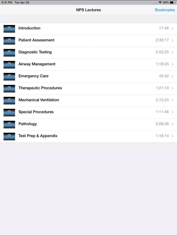 ภาพหน้าจอของ NPS Audio Lectures iPad 