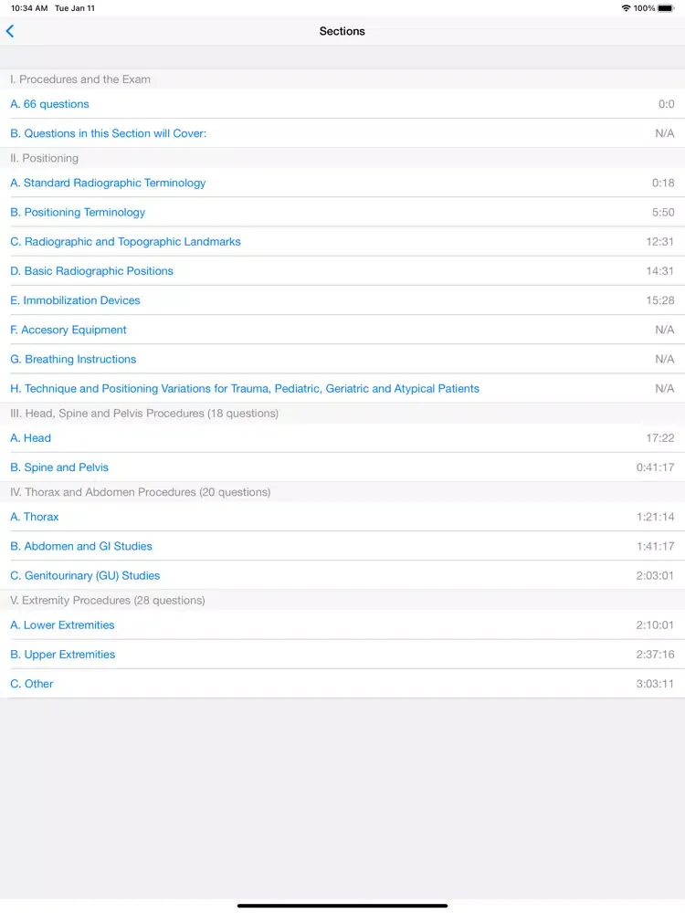 Capturas de tela do Rad Tech Audio Lectures iPad 
