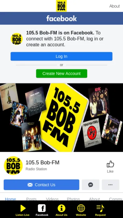 Ảnh chụp màn hình của 105.5 Bob FM