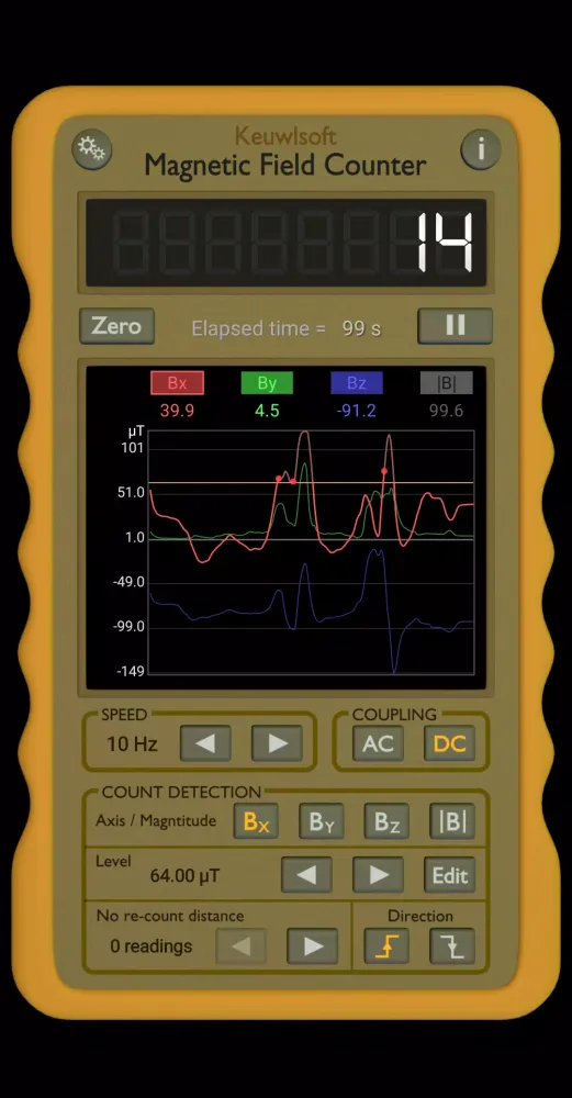 Capturas de pantalla de Magnetic Field Counter