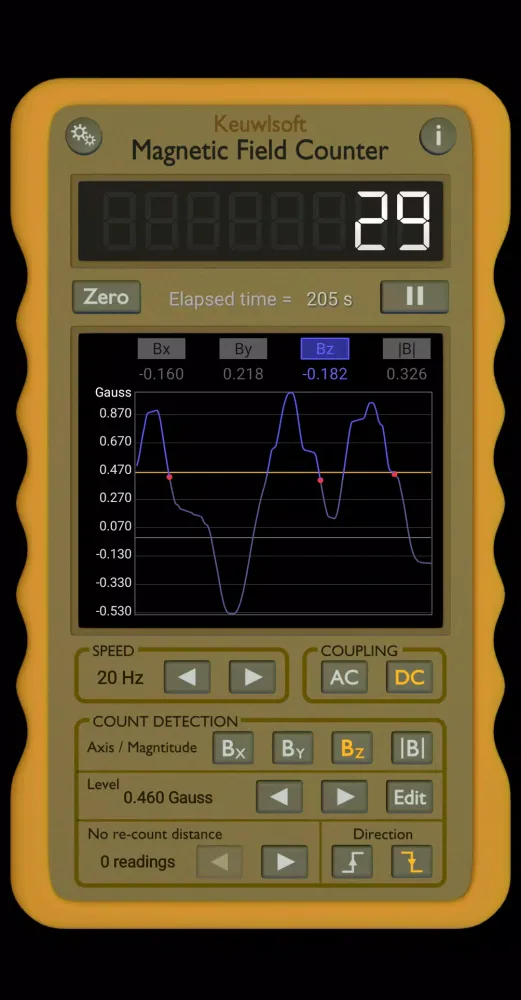 Capturas de pantalla de Magnetic Field Counter