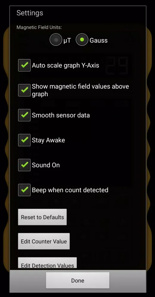 Capturas de pantalla de Magnetic Field Counter
