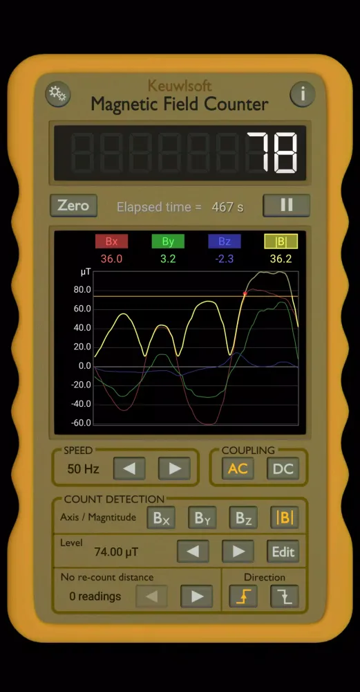 Capturas de pantalla de Magnetic Field Counter