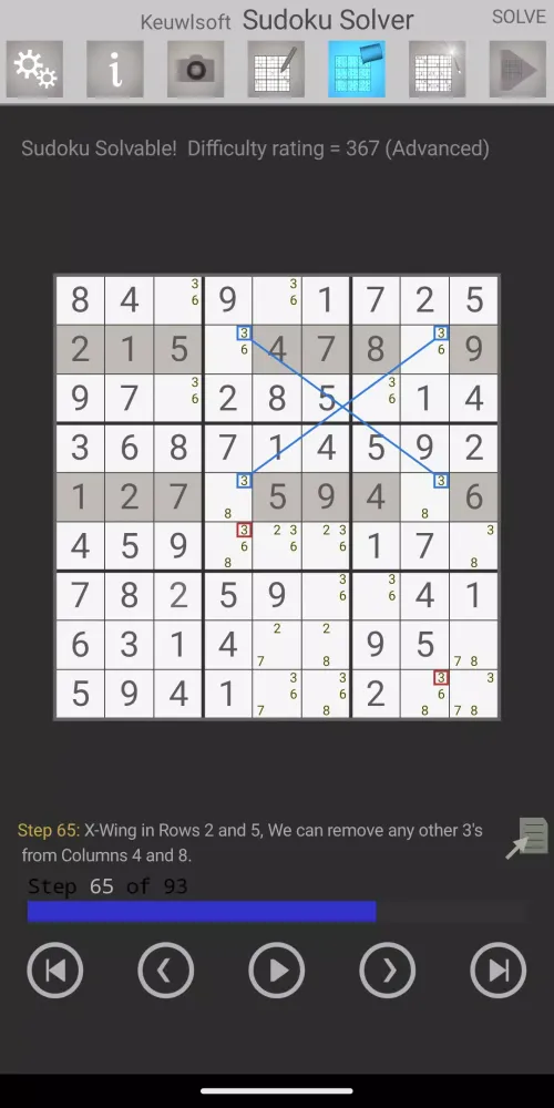 Tangkapan layar Sudoku Solver