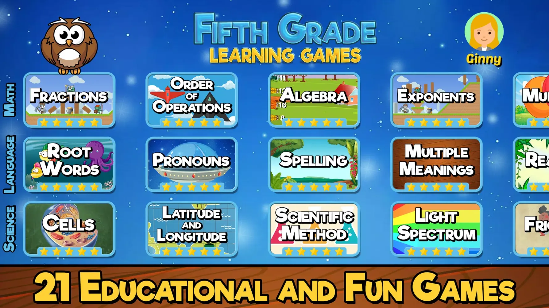 Fifth Grade Learning Games स्क्रीनशॉट
