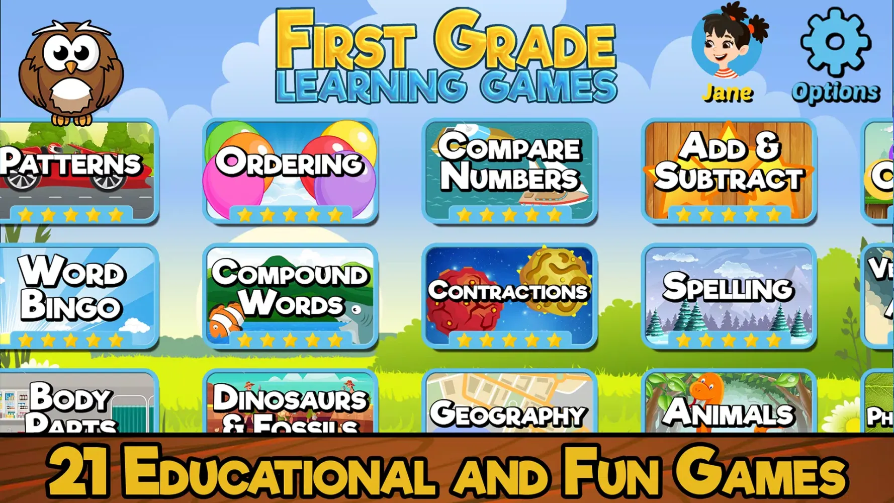 Ảnh chụp màn hình của First Grade Learning Games