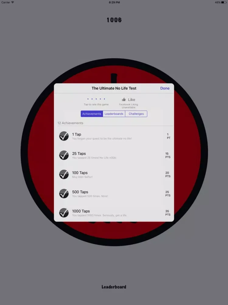 Tangkapan layar The Ultimate No Life Test iPad 