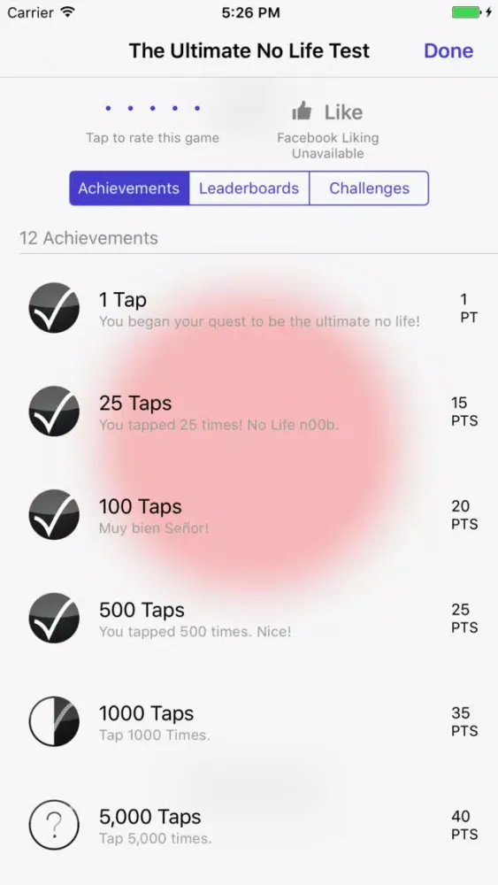 Tangkapan layar The Ultimate No Life Test