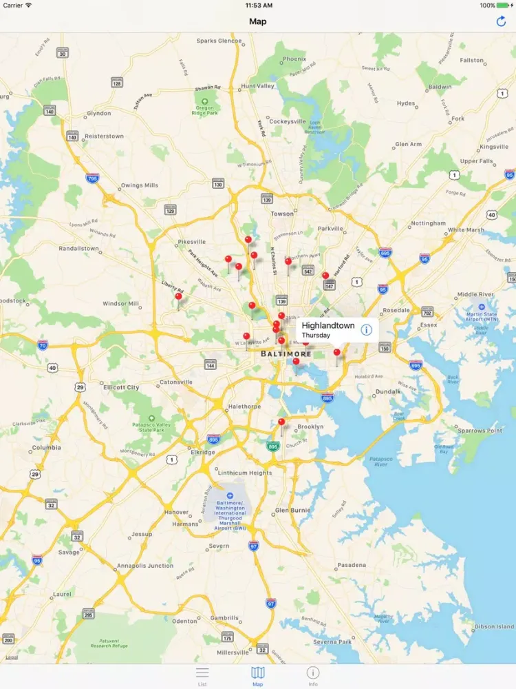 Baltimore Farmers Markets - Organic And Fresh Food iPad 应用截图