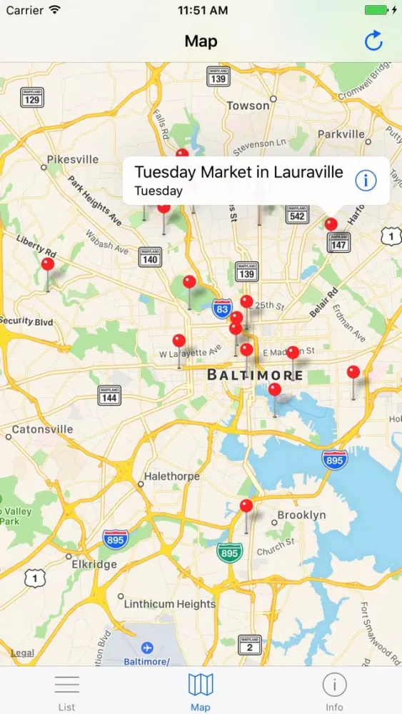 Baltimore Farmers Markets - Organic And Fresh Food应用截图