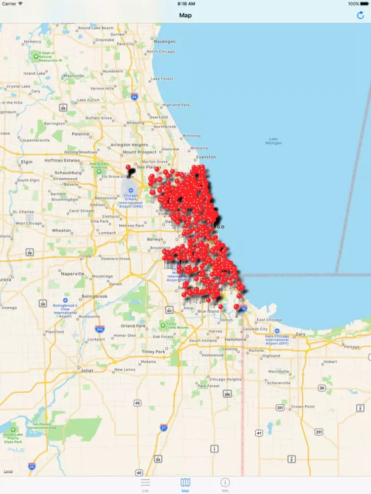 Zrzuty ekranu Chicago Food Inspections - Restaurant Insp. Scores iPad 