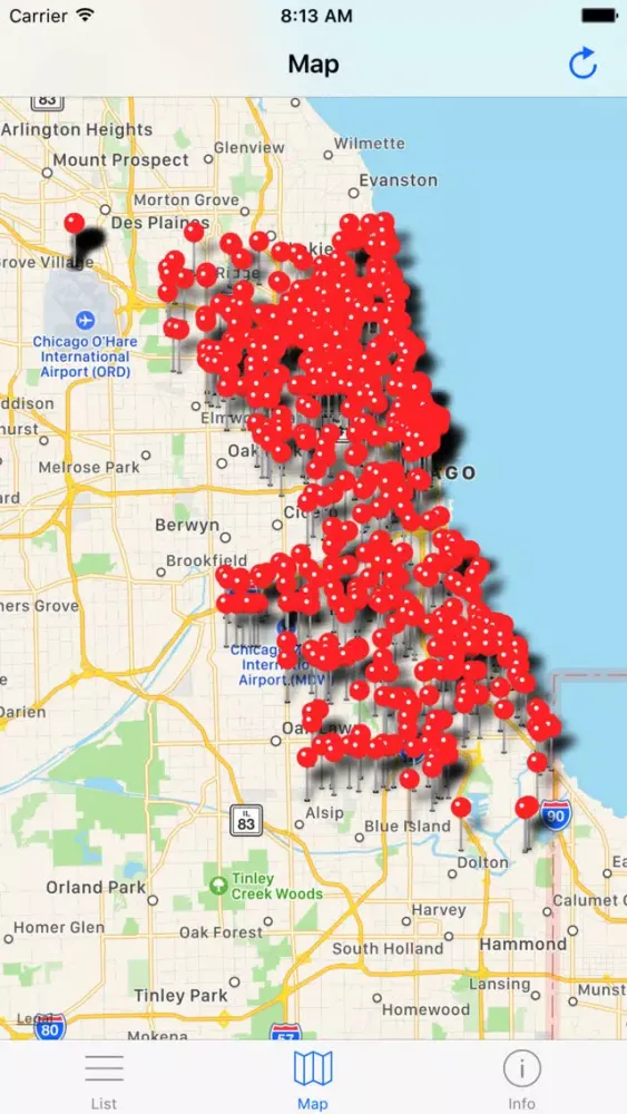Zrzuty ekranu Chicago Food Inspections - Restaurant Insp. Scores