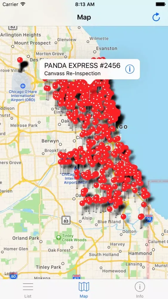 Zrzuty ekranu Chicago Food Inspections - Restaurant Insp. Scores