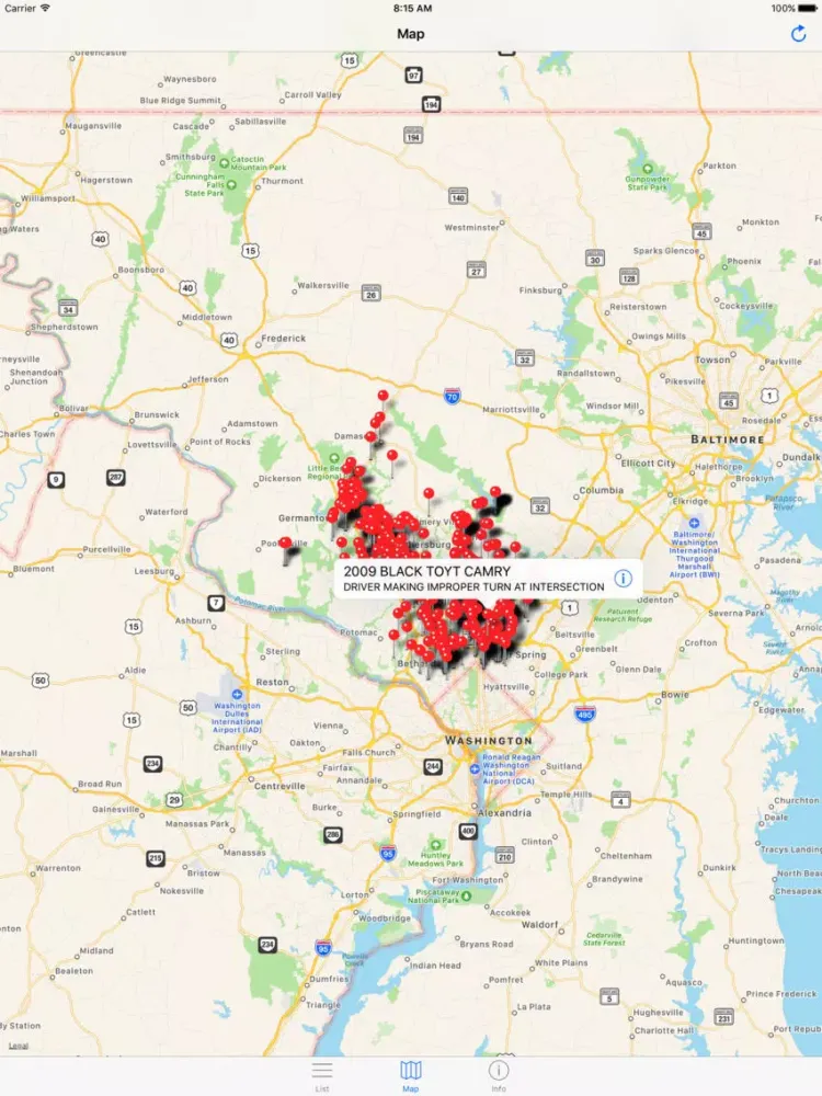 Capturas de tela do Montgomery Traffic Violations - Maryland Citations iPad 