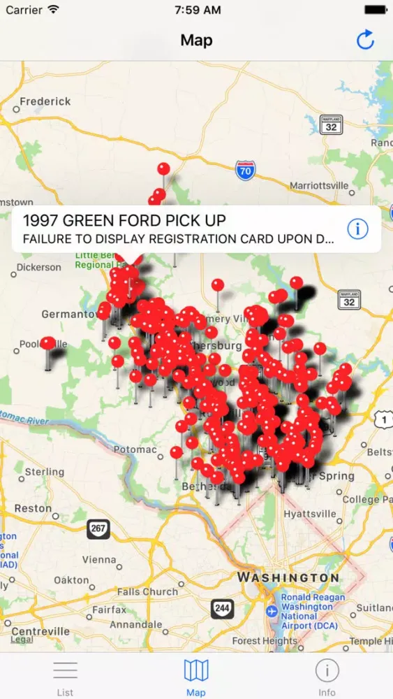 Capturas de tela do Montgomery Traffic Violations - Maryland Citations