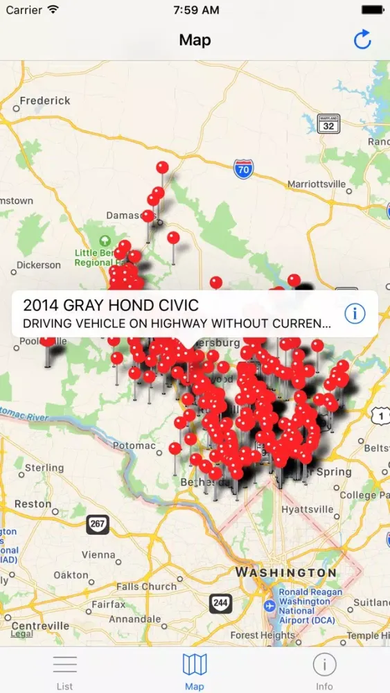 Capturas de tela do Montgomery Traffic Violations - Maryland Citations