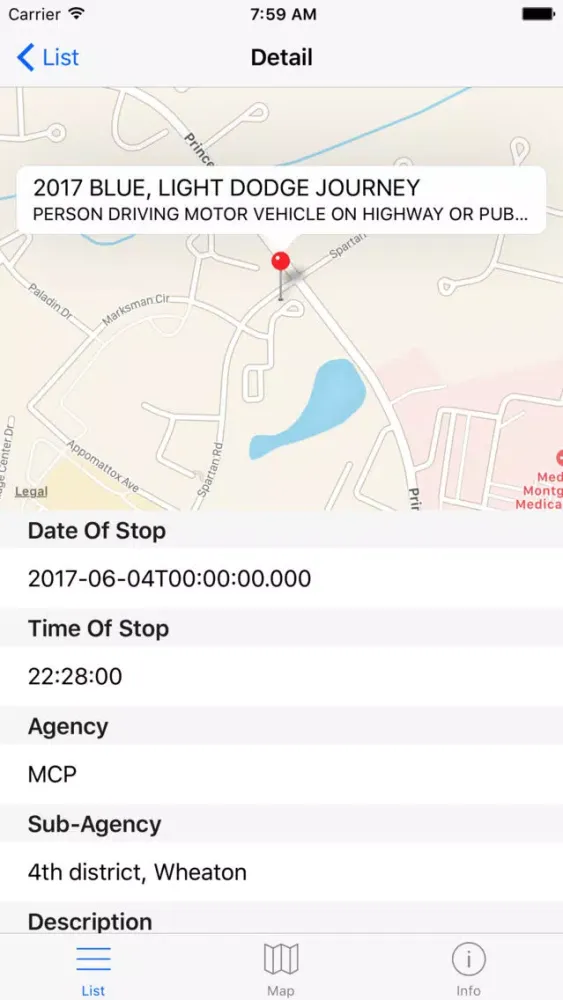 Capturas de tela do Montgomery Traffic Violations - Maryland Citations