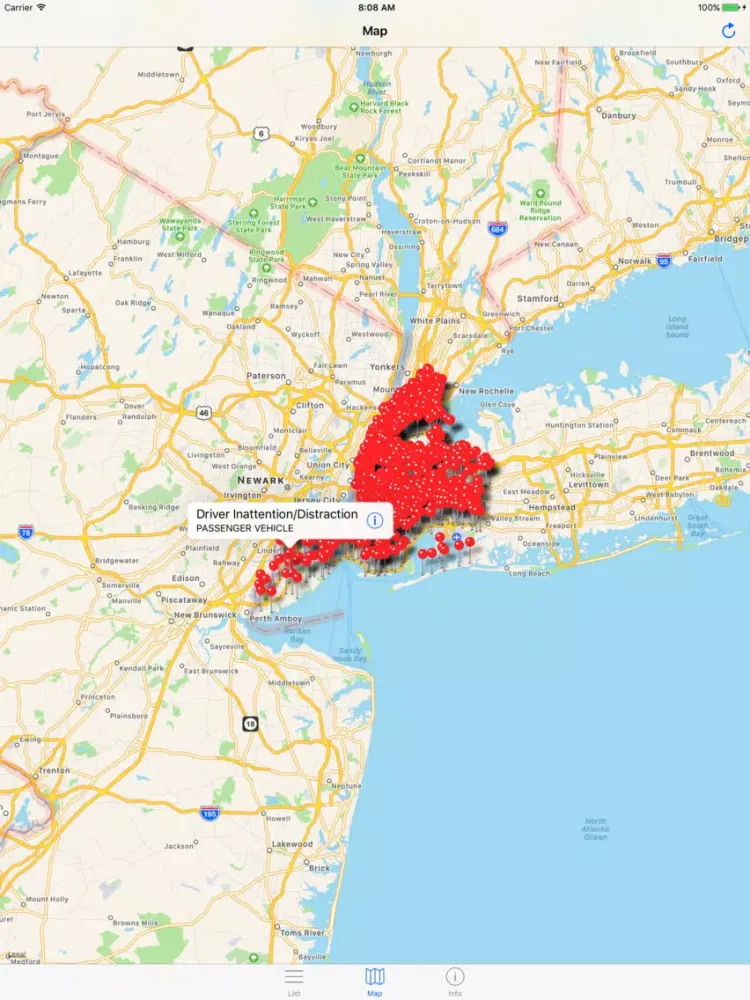 New York City Collisions - Up To Date Accidents iPad  스크린샷
