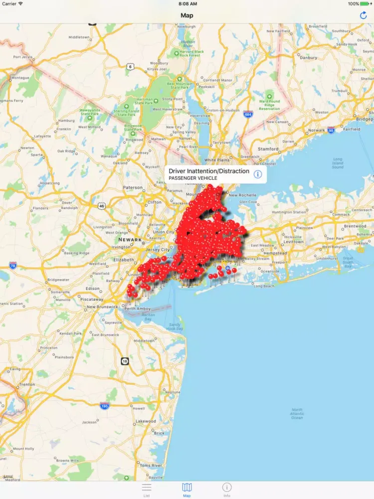 New York City Collisions - Up To Date Accidents iPad  스크린샷