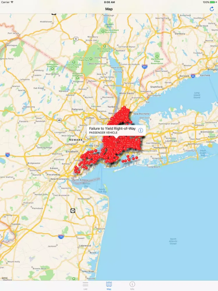 New York City Collisions - Up To Date Accidents iPad  스크린샷