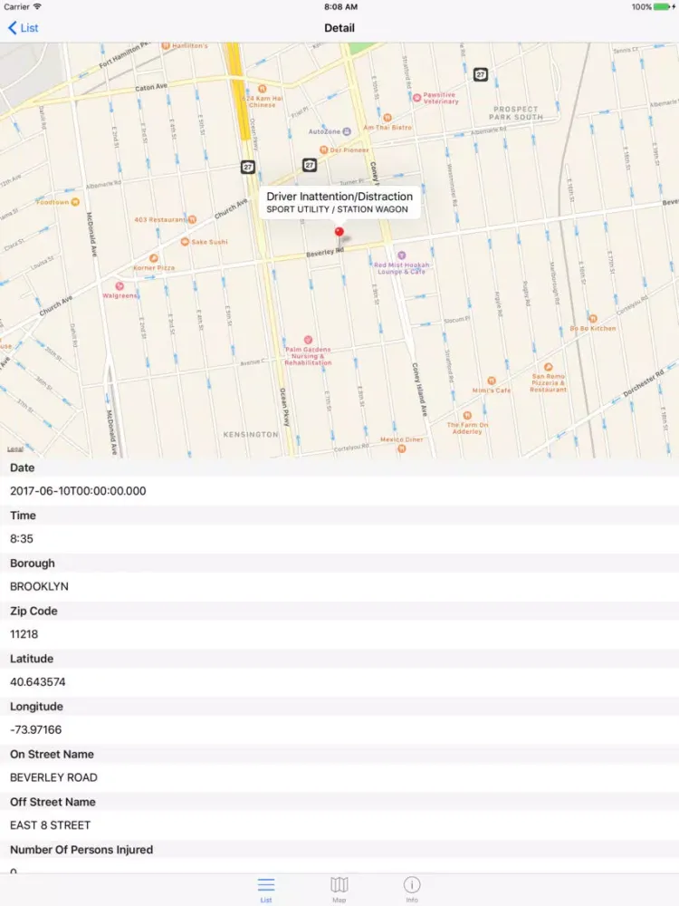 New York City Collisions - Up To Date Accidents iPad  스크린샷