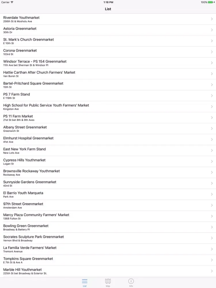 New York City Farmers Markets - Find Markets Close iPad  스크린샷