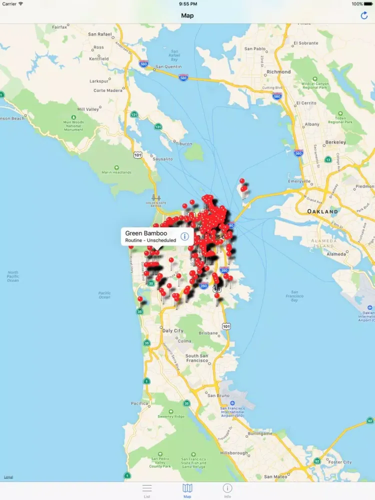 تصاویر San Francisco Food Inspections - California Health iPad 