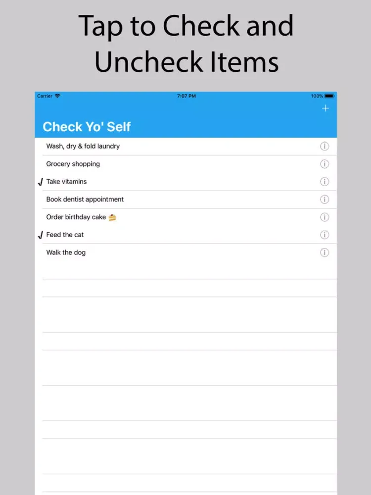 ภาพหน้าจอของ Check Yo' Self iPad 