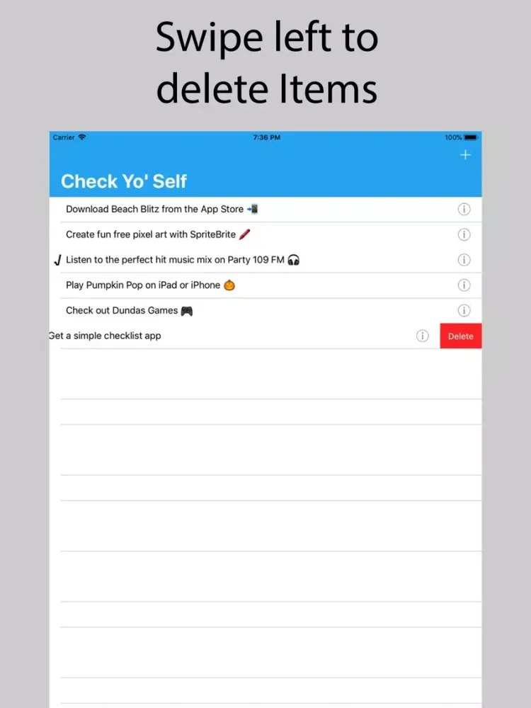 ภาพหน้าจอของ Check Yo' Self iPad 