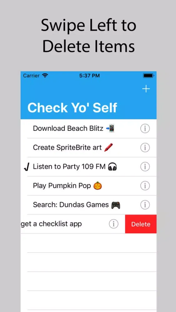 ภาพหน้าจอของ Check Yo' Self