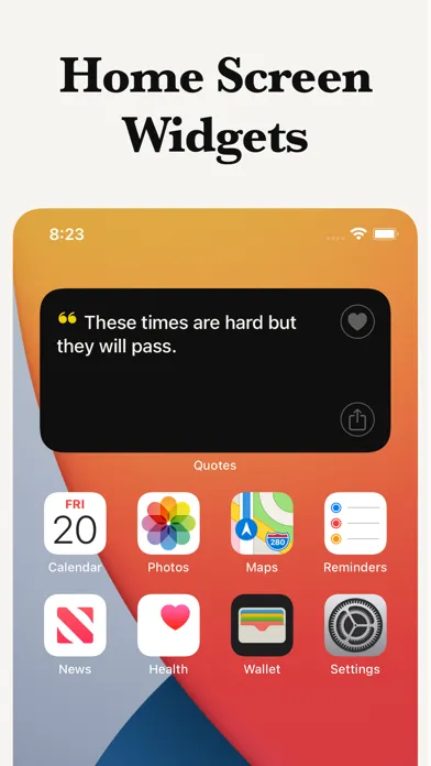 Ảnh chụp màn hình của Beautiful Quotes Widget