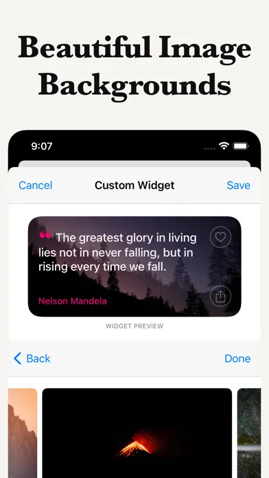 Ảnh chụp màn hình của Beautiful Quotes Widget