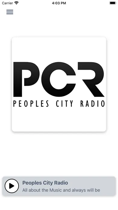 Capturas de tela do Peoples City Radio