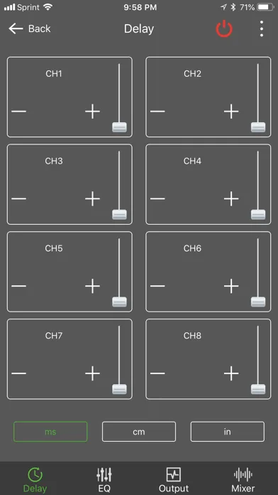 Ảnh chụp màn hình của Dayton Audio DSP Control