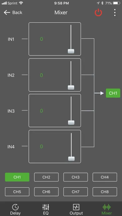 Ảnh chụp màn hình của Dayton Audio DSP Control