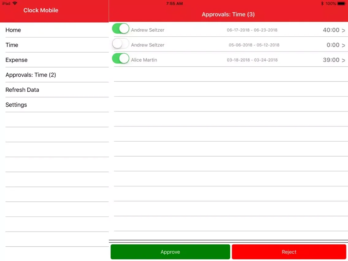 Clock Mobile for KEY2ACT iPad  स्क्रीनशॉट