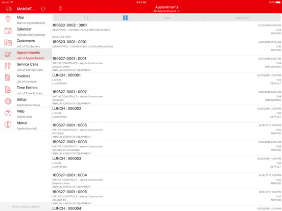 Ảnh chụp màn hình của MobileTech R6.0 for Signature iPad 