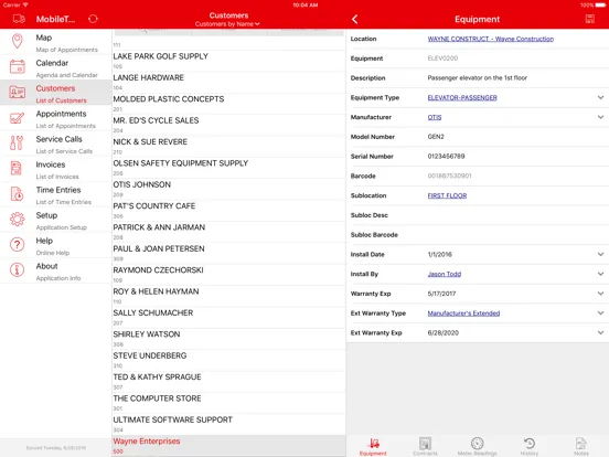 Ảnh chụp màn hình của MobileTech R6.0 for Signature iPad 
