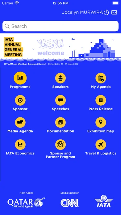 Captures d'écran de IATA AGM 2022