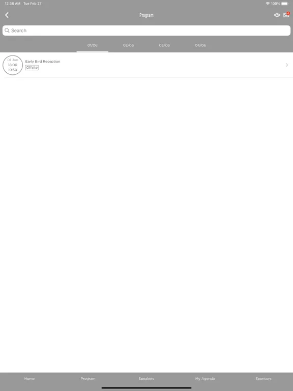 Ảnh chụp màn hình của IATA AGM 2024 iPad 