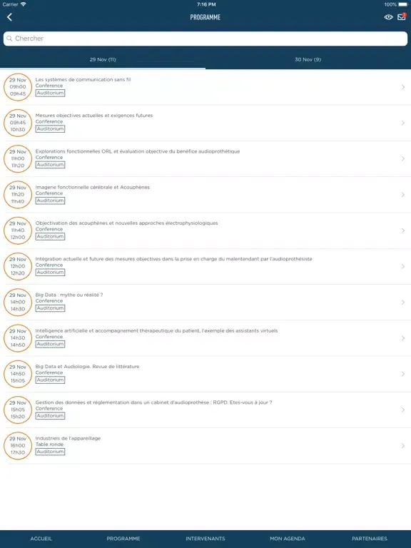 Captures d'écran de EPU 2019 iPad 