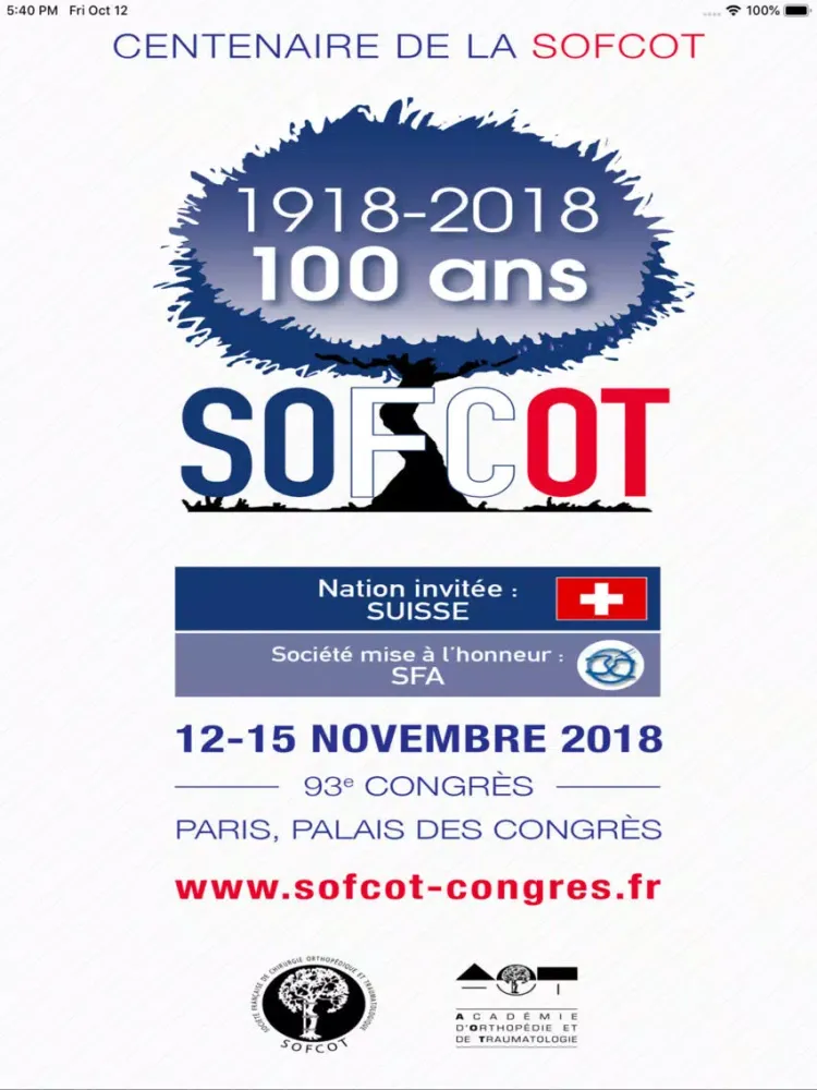 Tangkapan layar SOFCOT 2018 iPad 