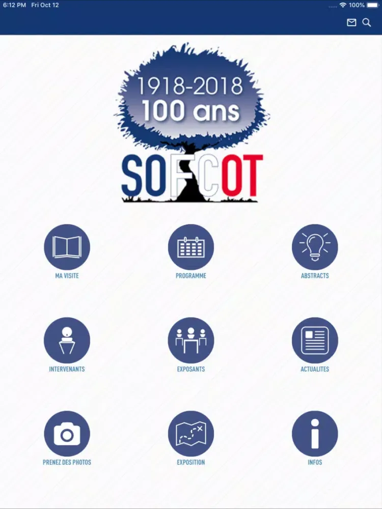 Tangkapan layar SOFCOT 2018 iPad 