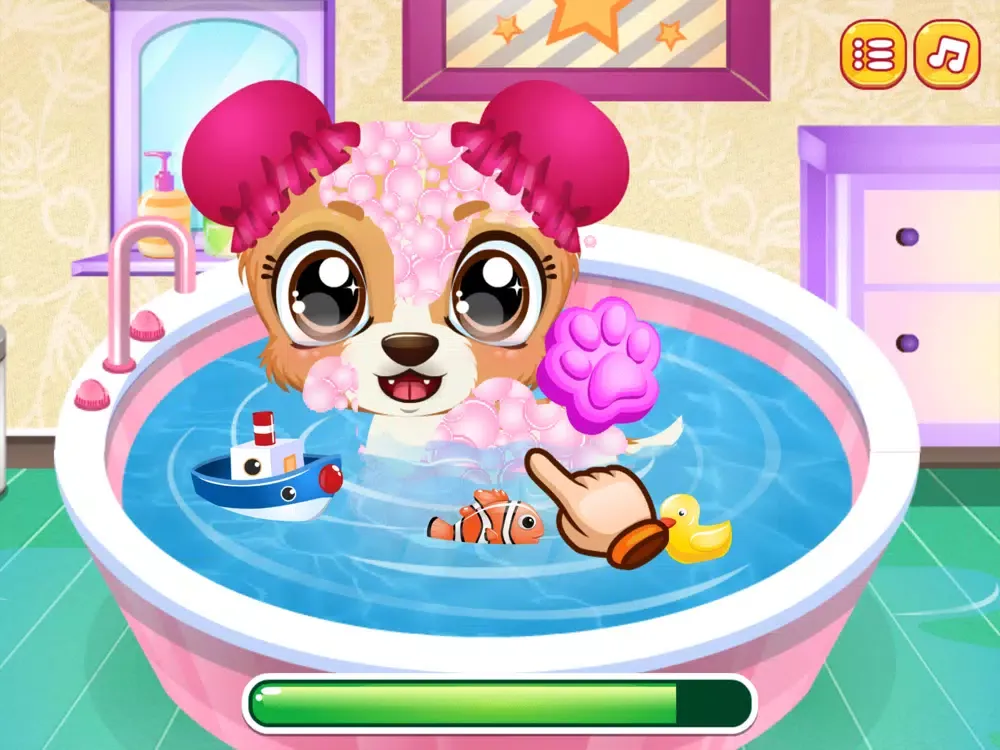 Capturas de tela do Puppy Fun Care iPad 