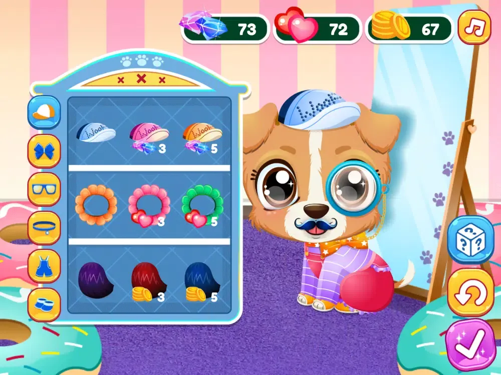 Capturas de tela do Puppy Fun Care iPad 