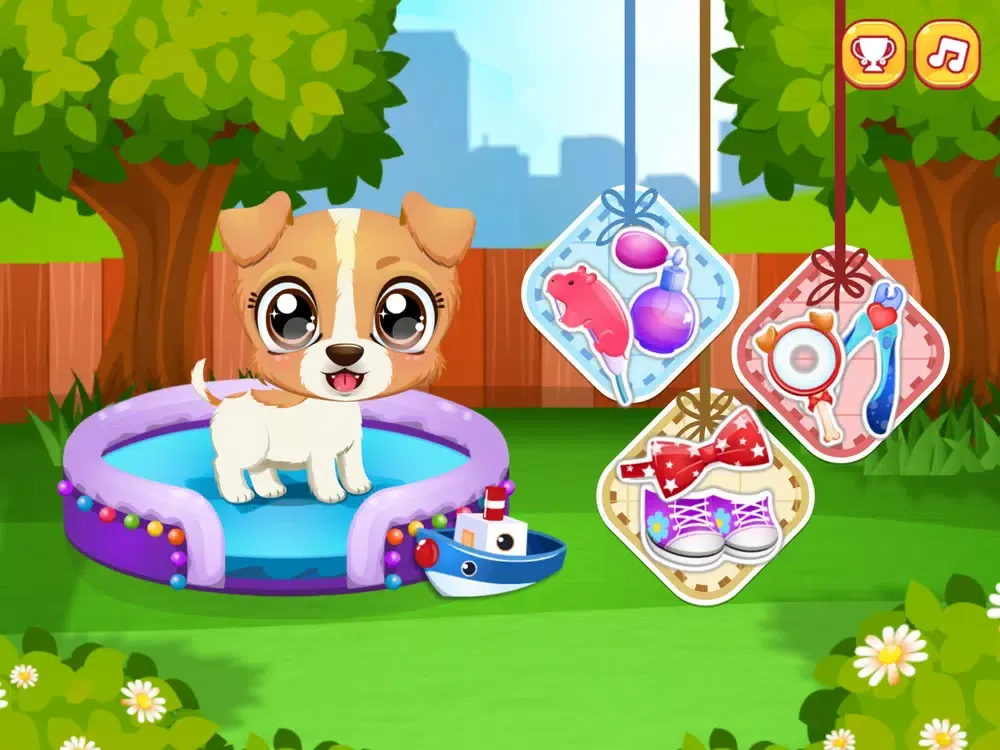 Capturas de tela do Puppy Fun Care iPad 