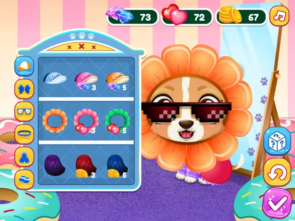 Capturas de tela do Puppy Fun Care iPad 