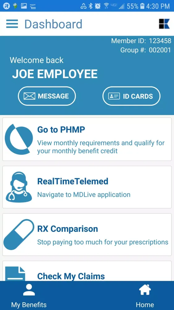 Screenshot di KBA-EZ Health Guide